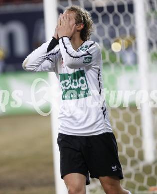 Fussball T-Mobile Bundesliga. SK Austria Kaernten gegen Sturm Graz. Lukas Moessner (Kaernten). Klagenfurt, am 26.2.2008.

Copyright Kuess

---
pressefotos, pressefotografie, kuess, qs, qspictures, sport, bild, bilder, bilddatenbank