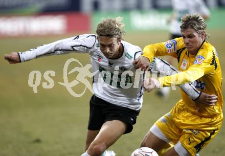 Fussball Bundesliga. T-Mobile. SK Austria Kaernten gegen SK Sturm Graz. Lukas Moessner (Kaernten) Thomas Krammer (Graz). Klagenfurt, am 25.2.2008.
Copyright Kuess

---
pressefotos, pressefotografie, kuess, qs, qspictures, sport, bild, bilder, bilddatenbank