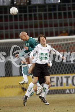 Fussball T-Mobile Bundesliga. SK Austria Kaernten gegen SV Mattersburg. Manuel Ortlechner (Kaernten), Carsten Jancker(Mattersburg). Klagenfurt, am 26.2.2008.

Copyright Kuess

---
pressefotos, pressefotografie, kuess, qs, qspictures, sport, bild, bilder, bilddatenbank