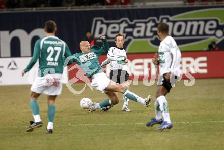 Fussball T-Mobile Bundesliga. SK Austria Kaernten gegen SV Mattersburg. Manuel Ortlechner (Kaernten), Carsten Jancker(Mattersburg). Klagenfurt, am 26.2.2008.

Copyright Kuess

---
pressefotos, pressefotografie, kuess, qs, qspictures, sport, bild, bilder, bilddatenbank