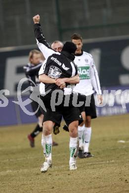 Fussball T-Mobile Bundesliga. SK Austria Kaernten gegen SV Mattersburg. Jubel Austria. Klagenfurt, am 26.2.2008.

Copyright Kuess

---
pressefotos, pressefotografie, kuess, qs, qspictures, sport, bild, bilder, bilddatenbank