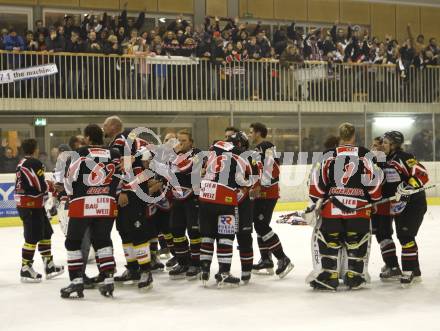 Eishockey Oberliga. Tarco Woelfe gegen ATUS Weiz. Jubel (Weiz). Klagenfurt, am 8.3.2008.

Copyright Kuess

---
pressefotos, pressefotografie, kuess, qs, qspictures, sport, bild, bilder, bilddatenbank