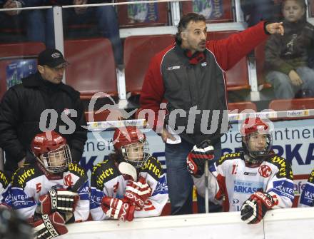 Eishockey. Oesterreichische Meisterschaft U20. KAC gegen VSV. Trainer Gerald Ressmann, Co-Trainer Helmut Koren (KAC). Klagenfurt, am 8.3.2008.

Copyright Kuess

---
pressefotos, pressefotografie, kuess, qs, qspictures, sport, bild, bilder, bilddatenbank