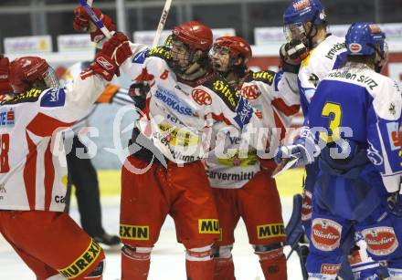 Eishockey. Oesterreichische Meisterschaft U20. KAC gegen VSV. Torjubel (KAC). Klagenfurt, am 8.3.2008.

Copyright Kuess

---
pressefotos, pressefotografie, kuess, qs, qspictures, sport, bild, bilder, bilddatenbank