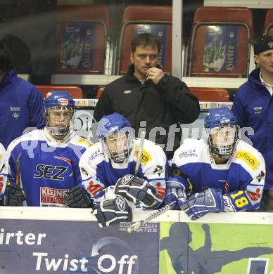 Eishockey. Oesterreichische Meisterschaft U20. KAC gegen VSV. Trainer Peter Raffl (VSV). Klagenfurt, am 8.3.2008.

Copyright Kuess

---
pressefotos, pressefotografie, kuess, qs, qspictures, sport, bild, bilder, bilddatenbank