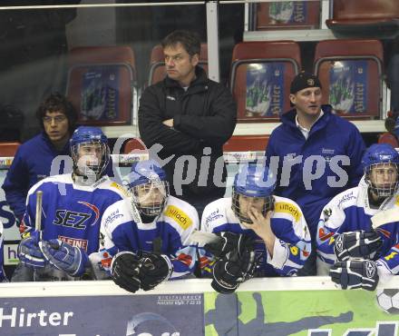 Eishockey. Oesterreichische Meisterschaft U20. KAC gegen VSV. Trainer Peter Raffl (VSV). Klagenfurt, am 8.3.2008.

Copyright Kuess

---
pressefotos, pressefotografie, kuess, qs, qspictures, sport, bild, bilder, bilddatenbank