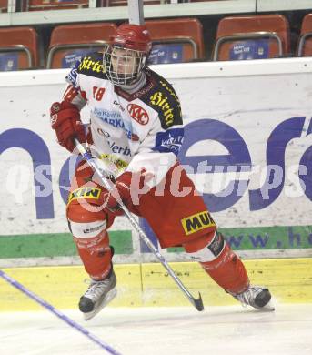 Eishockey. Oesterreichische Meisterschaft U20. KAC gegen VSV. Jakobitsch (KAC). Klagenfurt, am 8.3.2008.

Copyright Kuess

---
pressefotos, pressefotografie, kuess, qs, qspictures, sport, bild, bilder, bilddatenbank