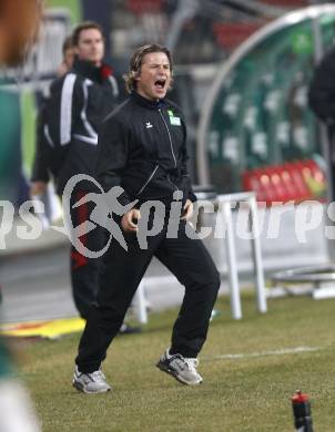 Fussball T-Mobile Bundesliga. SK Austria Kaernten gegen SV Mattersburg. Trainer Frenkie Schinkels (Kaernten). Klagenfurt, am 8.3.2008.

Copyright Kuess

---
pressefotos, pressefotografie, kuess, qs, qspictures, sport, bild, bilder, bilddatenbank