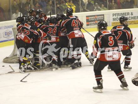 Eishockey Oberliga. Tarco Woelfe gegen ATUS Weiz. Jubel (Weiz). Klagenfurt, am 8.3.2008.

Copyright Kuess

---
pressefotos, pressefotografie, kuess, qs, qspictures, sport, bild, bilder, bilddatenbank