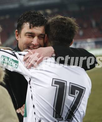 Fussball T-Mobile Bundesliga. SK Austria Kaernten gegen SV Mattersburg. Mario Canori, Alexander Hauser (Kaernten). Klagenfurt, am 8.3.2008.

Copyright Kuess

---
pressefotos, pressefotografie, kuess, qs, qspictures, sport, bild, bilder, bilddatenbank