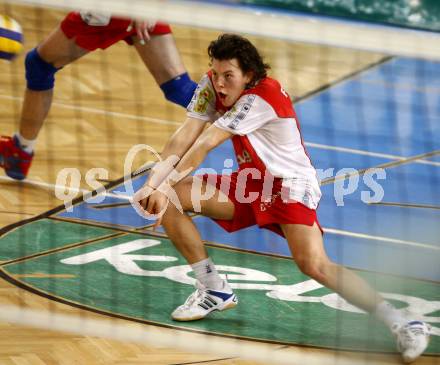 Volleyball Bundesliga Herren. Hypo VBK Klagenfurt gegen Hypo Niederoesterreich. Simon Fruehbauer (Hypo VBK). Klagenfurt, am 12.3.2008.

Copyright Kuess

---
pressefotos, pressefotografie, kuess, qs, qspictures, sport, bild, bilder, bilddatenbank