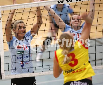 Volleyball Bundesliga Damen. ATSC Wildcats gegen Linz. Therese McNatt, Sigrid Sumper (Wildcats). Klagenfurt, am 12.3.2008.

Copyright Kuess

---
pressefotos, pressefotografie, kuess, qs, qspictures, sport, bild, bilder, bilddatenbank