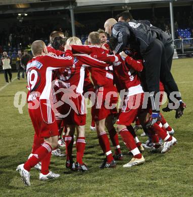 Fussball RTed Zac.  FC Kaernten gegen SC Austria Lustenau. Jubel FCK. Klagenfurt, am 14.3.2008. Klagenfurt, am 14.3.2008.

Copyright Kuess

---
pressefotos, pressefotografie, kuess, qs, qspictures, sport, bild, bilder, bilddatenbank