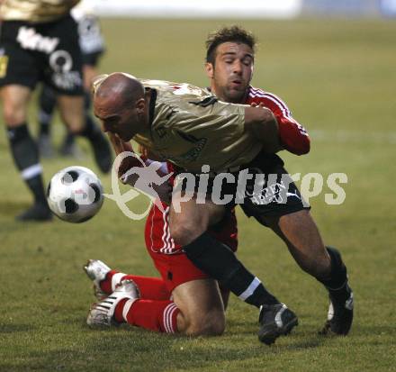 Fussball RTed Zac.  FC Kaernten gegen SC Austria Lustenau. Mario Steiner /FCK), Harald Duerr (Lustenau). Klagenfurt, am 14.3.2008. Klagenfurt, am 14.3.2008.

Copyright Kuess

---
pressefotos, pressefotografie, kuess, qs, qspictures, sport, bild, bilder, bilddatenbank