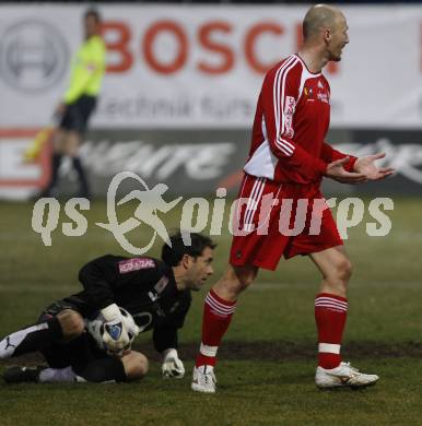 Fussball RTed Zac.  FC Kaernten gegen SC Austria Lustenau. Ludek Zelenka (FCK), Christian Mendes (Lustenau). Klagenfurt, am 14.3.2008. Klagenfurt, am 14.3.2008.

Copyright Kuess

---
pressefotos, pressefotografie, kuess, qs, qspictures, sport, bild, bilder, bilddatenbank