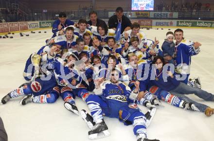 Eishockey U 20 Meisterschaft. Meister VSV. Villach, am 15.3.2008.
Foto: Kuess
---
pressefotos, pressefotografie, kuess, qs, qspictures, sport, bild, bilder, bilddatenbank