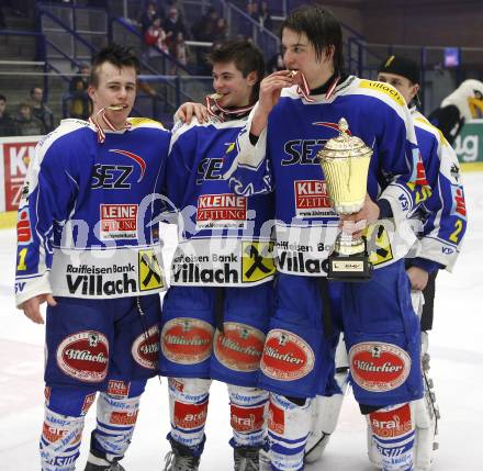 Eishockey. Oesterreichische U20 Meisterschaft. VSV gegen KAC. Nico Toff, Stefan Bacher (VSV). Villach, am 15.3.2008.
Copyright Kuess

---
pressefotos, pressefotografie, kuess, qs, qspictures, sport, bild, bilder, bilddatenbank