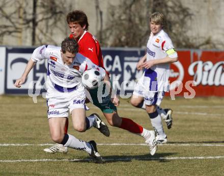 Fussball Regionalliga. SAK gegen SV Grieskirchen. Claus Neidhardt, Christian Kraiger (SAK). Klagenfurt, am 15.3.2008.

Copyright Kuess

---
pressefotos, pressefotografie, kuess, qs, qspictures, sport, bild, bilder, bilddatenbank