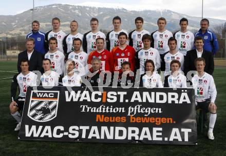 Fussball Regionalliga. SK WAC/St. Andrae Mannschaftsfoto. St. Andrae, am 18.3.2008.
Foto: Kuess
---
pressefotos, pressefotografie, kuess, qs, qspictures, sport, bild, bilder, bilddatenbank