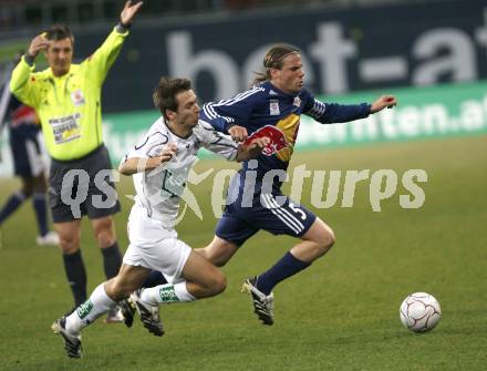 Fussball. Bundesliga. SK Austria Kelag Kaernten gegen FC Red Bull Salzburg. Bubenik Wolfgang (Kaernten), Carboni Ezequiel Alejo (Salzburg). Klagenfurt, 19.3.2008
Copyright Kuess

---
pressefotos, pressefotografie, kuess, qs, qspictures, sport, bild, bilder, bilddatenbank