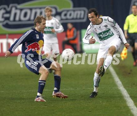 Fussball. Bundesliga. SK Austria Kelag Kaernten gegen FC Red Bull Salzburg. Prawda Christian (Kaernten), Pitak Karel (Salzburg). Klagenfurt, 19.3.2008
Copyright Kuess

---
pressefotos, pressefotografie, kuess, qs, qspictures, sport, bild, bilder, bilddatenbank