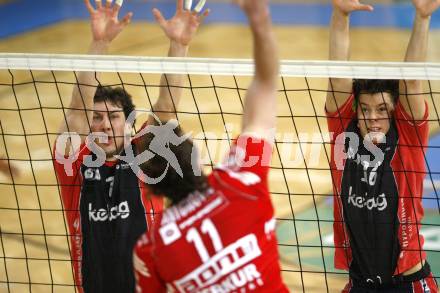 Volleyball. HYPO VBK gegen hotVolleys. Adam Simac, Simon Frühbauer (HYPO). Klagenfurt, 19.3.2008.
Foto: Kuess
---
pressefotos, pressefotografie, kuess, qs, qspictures, sport, bild, bilder, bilddatenbank