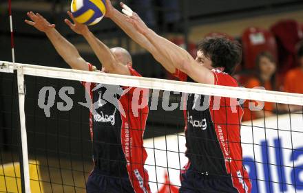 Volleyball. HYPO VBK gegen hotVolleys. Zhivko Kolev, Adam Simac (HYPO). Klagenfurt, 19.3.2008.
Foto: Kuess
---
pressefotos, pressefotografie, kuess, qs, qspictures, sport, bild, bilder, bilddatenbank