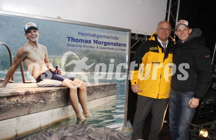 Schi Nordisch, Ski Nordisch, Schispringen. Empfang Schisprungweltcupsieger Thomas Morgenstern (AUT) in seiner Heimatgemeinde Seeboden. Thomas Morgenstern mit dem Buergermeister von Seeboden. Seeboden, am 18.3.2008. 
Copyright Kuess

---
pressefotos, pressefotografie, kuess, qs, qspictures, sport, bild, bilder, bilddatenbank