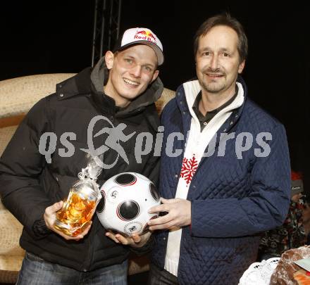 Schi Nordisch, Ski Nordisch, Schispringen. Empfang Schisprungweltcupsieger Thomas Morgenstern (AUT) in seiner Heimatgemeinde Seeboden. Thomas Morgenstern, Sportlandesrat Wolfgang Schantl. Seeboden, am 18.3.2008. 
Copyright Kuess

---
pressefotos, pressefotografie, kuess, qs, qspictures, sport, bild, bilder, bilddatenbank