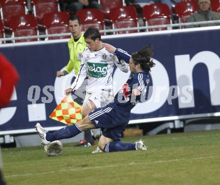 Fussball. Bundesliga. SK Austria Kelag Kaernten gegen FC Red Bull Salzburg. Junuzovic Zlatko (Kaernten),Kovac Niko(Salzburg). Klagenfurt, 19.3.2008
Copyright Kuess

---
pressefotos, pressefotografie, kuess, qs, qspictures, sport, bild, bilder, bilddatenbank