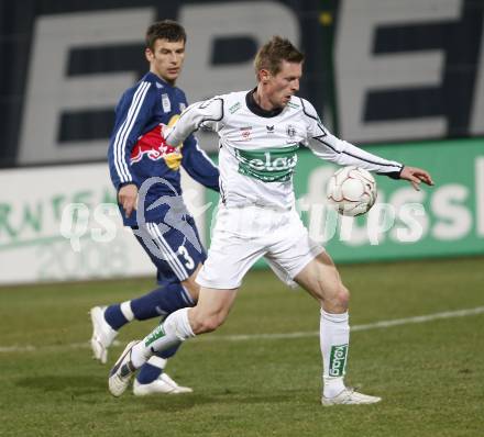 Fussball T-Mobile Bundesliga. SK Austria Kaernten gegen Red Bull Salzburg. Gernot Plassnegger (Kaernten), Milan Dudic (Salzburg). Klagenfurt, am 19.3.2008.

Copyright Kuess

---
pressefotos, pressefotografie, kuess, qs, qspictures, sport, bild, bilder, bilddatenbank