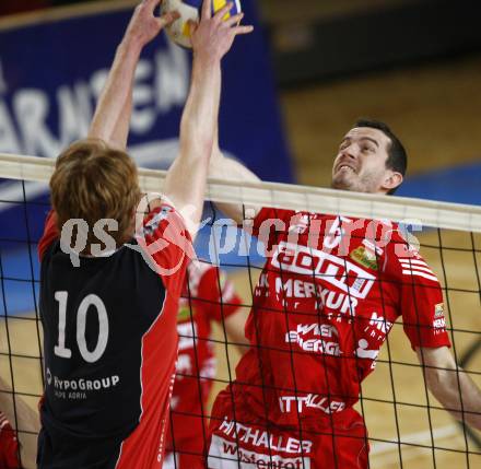 Volleyball. Bundesliga. HYPO VBK gegen hotVolleys.Shane Alexander (HYPO),  PISTOVIC Branko (hotVolleys). Klagenfurt, 19.3.2008.
Copyright Kuess

---
pressefotos, pressefotografie, kuess, qs, qspictures, sport, bild, bilder, bilddatenbank