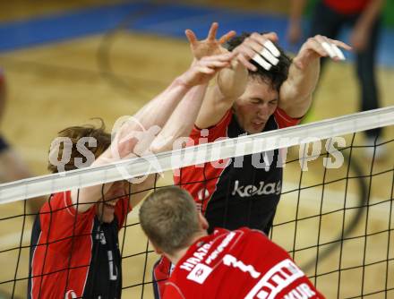 Volleyball. Bundesliga. HYPO VBK gegen hotVolleys. Shane Alexander, Zhivko Kolev (HYPO). Klagenfurt, 19.3.2008.
Copyright Kuess

---
pressefotos, pressefotografie, kuess, qs, qspictures, sport, bild, bilder, bilddatenbank