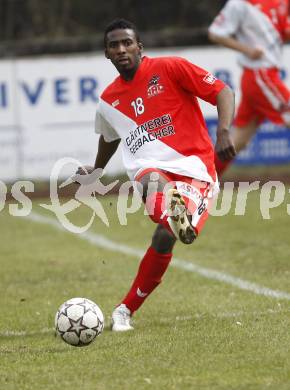 Fussball Kaerntner Liga. KAC gegen DSG Sele/Zell. Makanda Mpaka (KAC). Klagenfurt, am 23.3.2008.
Foto: Kuess 
---
pressefotos, pressefotografie, kuess, qs, qspictures, sport, bild, bilder, bilddatenbank