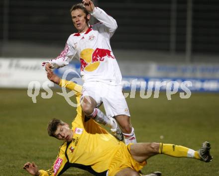 Fussball Red Zac. FC Kaernten gegen Red Bull Juniors Salzburg. Guido Burgstaller (FCK), Norman Prenn (Salzburg). Klagenfurt, am 28.3.2008.
Copyright Kuess

---
pressefotos, pressefotografie, kuess, qs, qspictures, sport, bild, bilder, bilddatenbank