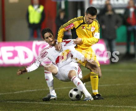 Fussball Red Zac. FC Kaernten gegen Red Bull Juniors Salzburg. Nenad Bjelica (FCK), Ernst Oebster (Salzburg). Klagenfurt, am 28.3.2008.
Copyright Kuess

---
pressefotos, pressefotografie, kuess, qs, qspictures, sport, bild, bilder, bilddatenbank