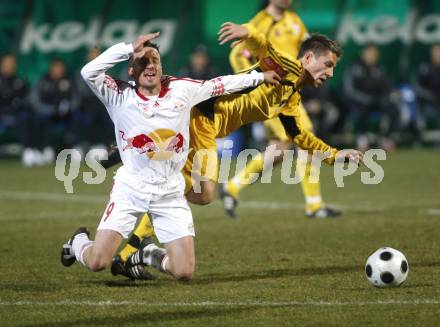 Fussball Red Zac. FC Kaernten gegen Red Bull Juniors Salzburg. Rene Seebacher (FCK), Richard Kitzbichler (Salzburg). Klagenfurt, am 28.3.2008.
Copyright Kuess

---
pressefotos, pressefotografie, kuess, qs, qspictures, sport, bild, bilder, bilddatenbank