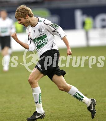 Fussball. Bundesliga. SK Austria Kelag Kaernten gegen LASK Linz.  Jubel; Weber Manuel (Kaernten). Klagenfurt, 29.3.2008
Copyright Kuess

---
pressefotos, pressefotografie, kuess, qs, qspictures, sport, bild, bilder, bilddatenbank