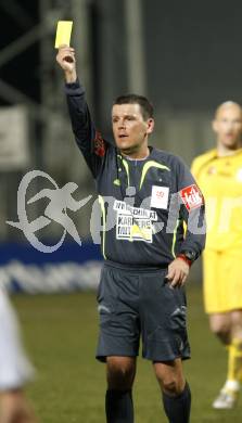 Fussball Red Zac Bundesliga. FC Kaernten gegen Red Bull Juniors Salzburg. Schiedsrichter Christian Dintar. Klagenfurt, am 28.3.2008.

Copyright Kuess

---
pressefotos, pressefotografie, kuess, qs, qspictures, sport, bild, bilder, bilddatenbank