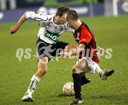 Fussball. Bundesliga. SK Austria Kelag Kaernten gegen LASK Linz.  Bubenik Wolfgang (Kaernten), Saurer Christoph (LASK). Klagenfurt, 29.3.2008
Copyright Kuess

---
pressefotos, pressefotografie, kuess, qs, qspictures, sport, bild, bilder, bilddatenbank