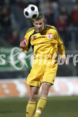 Fussball Red Zac Bundesliga. FC Kaernten gegen Red Bull Juniors Salzburg. Thomas Hinum (FCK). Klagenfurt, am 28.3.2008.

Copyright Kuess

---
pressefotos, pressefotografie, kuess, qs, qspictures, sport, bild, bilder, bilddatenbank