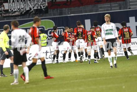 Fussball. Bundesliga. SK Austria Kelag Kaernten gegen LASK Linz.  Torjubel LASK. Klagenfurt, 29.3.2008
Copyright Kuess

---
pressefotos, pressefotografie, kuess, qs, qspictures, sport, bild, bilder, bilddatenbank