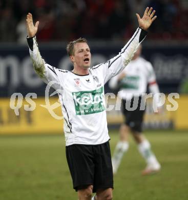 Fussball. Bundesliga. SK Austria Kelag Kaernten gegen LASK Linz.  Jubel Riedl Thomas. Klagenfurt, 29.3.2008
Copyright Kuess

---
pressefotos, pressefotografie, kuess, qs, qspictures, sport, bild, bilder, bilddatenbank