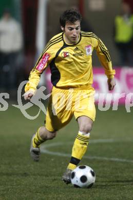 Fussball Red Zac Bundesliga. FC Kaernten gegen Red Bull Juniors Salzburg. Helmut Koenig (FCK). Klagenfurt, am 28.3.2008.

Copyright Kuess

---
pressefotos, pressefotografie, kuess, qs, qspictures, sport, bild, bilder, bilddatenbank