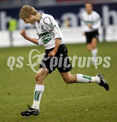 Fussball. Bundesliga. SK Austria Kelag Kaernten gegen LASK Linz.  Jubel Weber Manuel. Klagenfurt, 29.3.2008
Copyright Kuess

---
pressefotos, pressefotografie, kuess, qs, qspictures, sport, bild, bilder, bilddatenbank