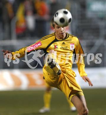 Fussball Red Zac Bundesliga. FC Kaernten gegen Red Bull Juniors Salzburg. Thomas Hinum (FCK). Klagenfurt, am 28.3.2008.

Copyright Kuess

---
pressefotos, pressefotografie, kuess, qs, qspictures, sport, bild, bilder, bilddatenbank