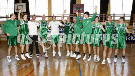 Basketball 2. Bundesliga. KOS Klagenfurt gegen Dornbirn. Jubel(KOS). Klagenfurt, am 29.3.2008.

Copyright Kuess

---
pressefotos, pressefotografie, kuess, qs, qspictures, sport, bild, bilder, bilddatenbank