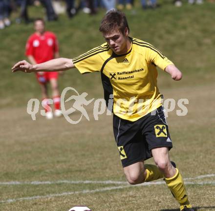 Fussball Unterliga Ost. Rosental Derby. Koettmannsdorf gegen Ludmannsdorf. Martin Poeck (Koettmannsdorf). Klagenfurt, am 29.3.2008.

Copyright Kuess

---
pressefotos, pressefotografie, kuess, qs, qspictures, sport, bild, bilder, bilddatenbank