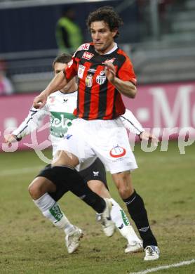 Fussball T-Mobile Bundesliga. SK Austria Kaernten gegen LASK. Michael Baur (LASK). Klagenfurt, am 29.3.2008.

Copyright Kuess

---
pressefotos, pressefotografie, kuess, qs, qspictures, sport, bild, bilder, bilddatenbank