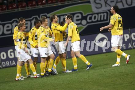 Fussball. Bundesliga. SK Austria Kelag Kaernten gegen Cashpoint SCR Altach. Torjubel Altach. Klagenfurt, 4.4.2008
Copyright Kuess

---
pressefotos, pressefotografie, kuess, qs, qspictures, sport, bild, bilder, bilddatenbank